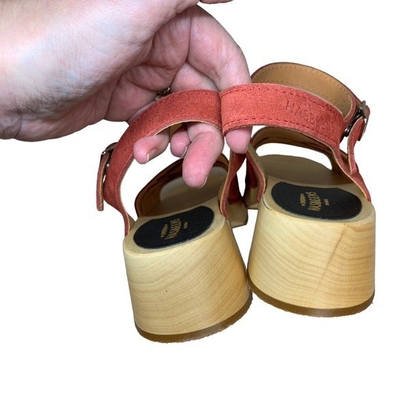 NWT Swedish Hasbeens New Braided Sandals 39 / 9 Rost Rust Suede Leather - Picture 6 of 11